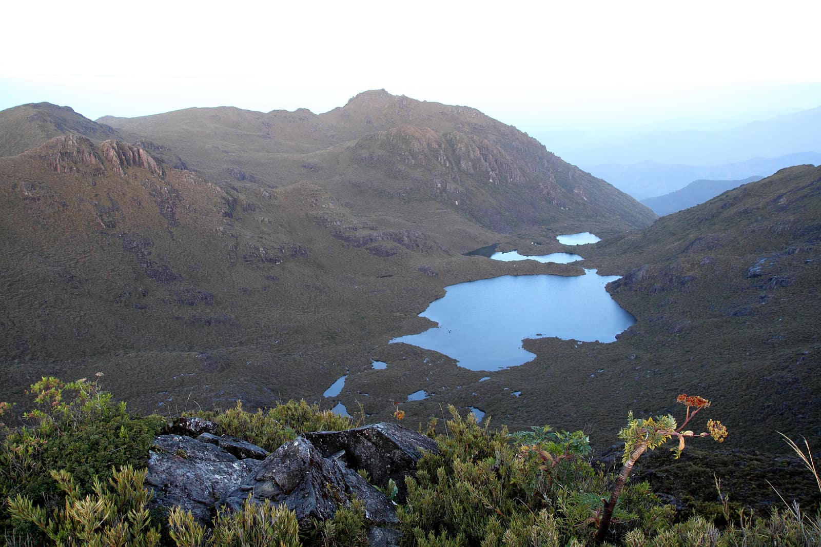 Glacial lakes in the páramo below Cerro Chirripó.